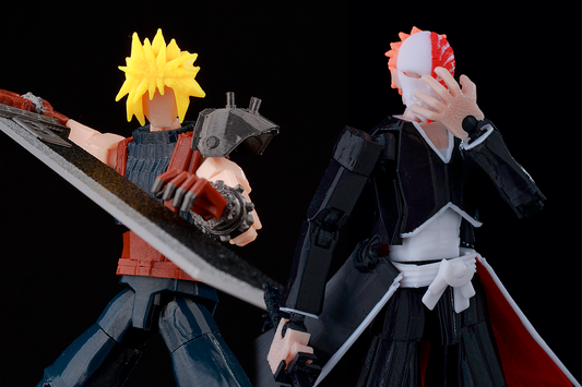 VaultVerse Reveals Two 3D-Printed Action Figures: Ichigo & Cloud Wield Iconic Swords with Next-Level Detail